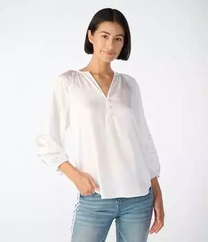 Блузка с баллонными рукавами Karl Lagerfeld, белый