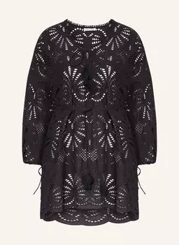 Блузка с бантом из ажурного кружева Mrs & Hugs, черный