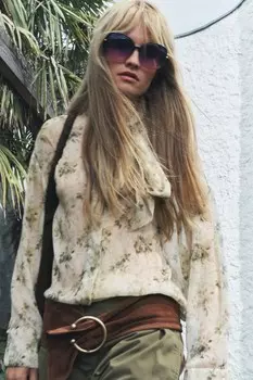 Блузка с бантом коллекция zw ZARA, экрю