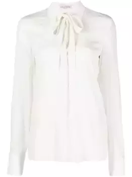 Блузка с бантом VALENTINO GARAVANI, нейтральный