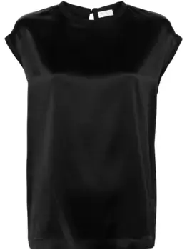Блузка с бусинами Brunello Cucinelli, черный