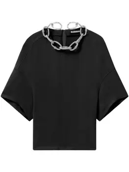 Блузка с цепочкой Stella McCartney, черный