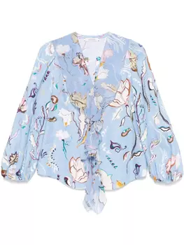 Блузка с цветочным принтом Dorothee Schumacher, синий