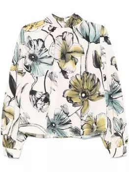 Блузка с цветочным принтом Stine Goya, нейтральный цвет