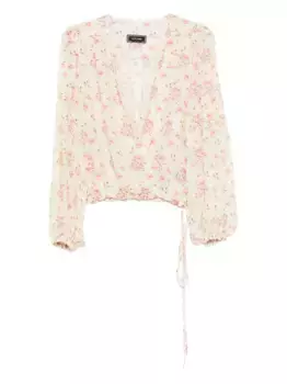 Блузка с цветочным принтом STYLAND, нейтральный