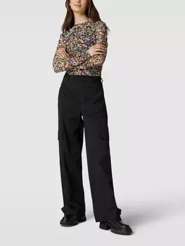 Блузка с цветочным узором модель «Палома» B.Young, черный