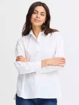 Блузка с длинным рукавом frzashirt ш 8 Fransa, белый
