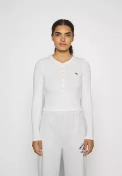 Блузка с длинными рукавами Abercrombie & Fitch, белый