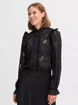 Блузка с длинными рукавами byiflor B.Young, черный