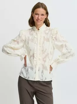 Блузка с длинными рукавами byiflor B.Young, бежевый