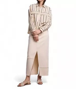 Блузка с длинными рукавами цвета слоновой кости Summum, слоновая кость