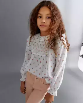 Блузка с длинными рукавами для девочки Kids El Corte Ingls, белый