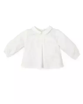 Блузка с длинными рукавами для мальчика химического белого цвета Tutto Piccolo