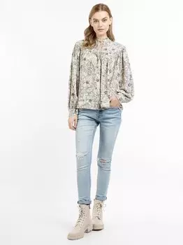 Блузка с длинными рукавами Dreimaster, бежевый