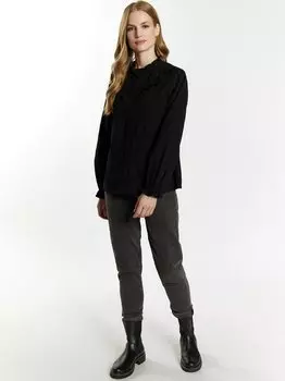 Блузка с длинными рукавами Dreimaster, черный