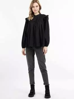 Блузка с длинными рукавами Dreimaster, черный