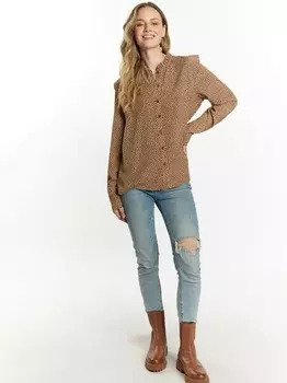 Блузка с длинными рукавами Dreimaster, коричневый