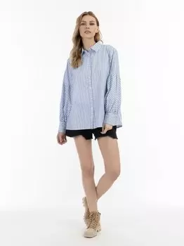 Блузка с длинными рукавами Dreimaster, синий