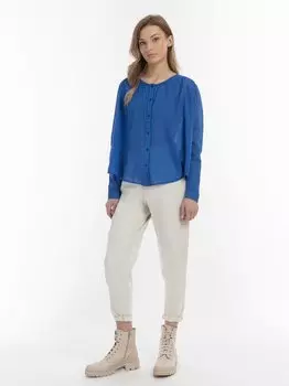 Блузка с длинными рукавами Dreimaster, синий