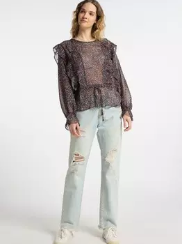 Блузка с длинными рукавами Dreimaster, синий