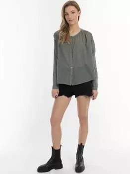 Блузка с длинными рукавами Dreimaster, зеленый