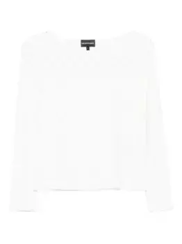 Блузка с длинными рукавами EMPORIO ARMANI, белый