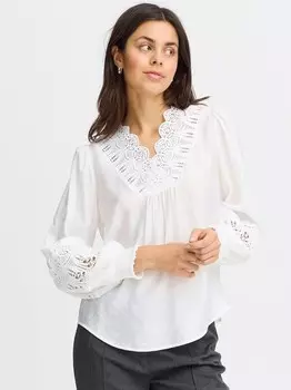 Блузка с длинными рукавами frblondie bl 2 Fransa, белый
