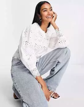 Блузка с длинными рукавами French Connection из нежной вышивки