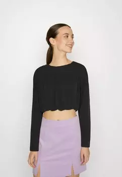 Блузка с длинными рукавами Gina Tricot, черный