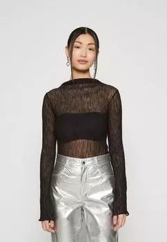 Блузка с длинными рукавами Gina Tricot, черный