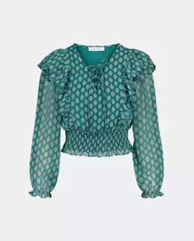 Блузка с длинными рукавами Green Coast, цвет Verde Pato