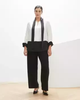 Блузка с длинными рукавами и бантом Couchel, белый