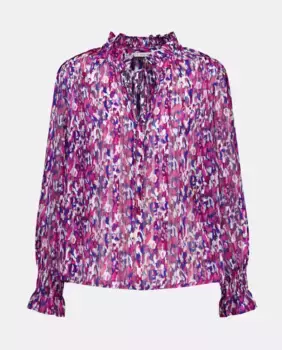 Блузка с длинными рукавами и бантом Easy Wear, синий