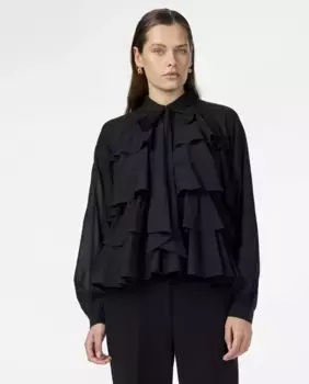 Блузка с длинными рукавами и бантом Yas, красный