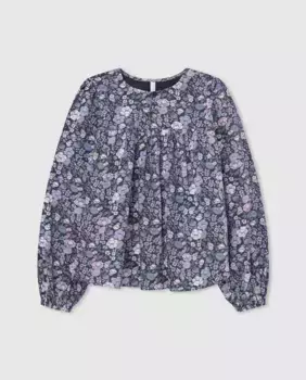 Блузка с длинными рукавами и цветочным принтом для девочки Pepe Jeans, мультиколор