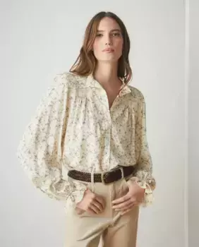 Блузка с длинными рукавами и принтом Lloyd's, белый