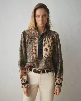 Блузка с длинными рукавами и принтом Lloyd's, зеленый