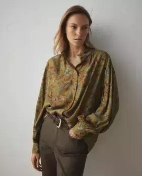 Блузка с длинными рукавами и принтом Lloyd's, зеленый