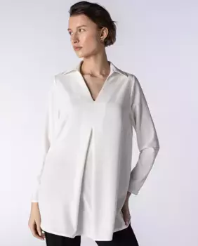 Блузка с длинными рукавами и рубашечным воротником Naulover, цвет Crudo