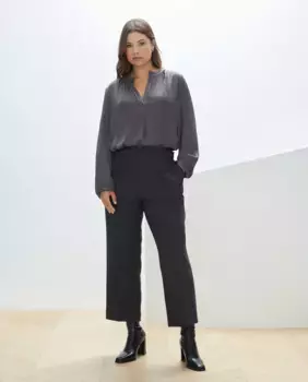 Блузка с длинными рукавами и заклепками Couchel, цвет 820 Gris Medio