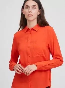 Блузка с длинными рукавами Ichi, оранжевый
