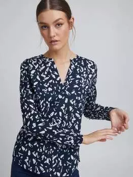 Блузка с длинными рукавами ihvalborg Ichi, синий