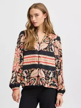 Блузка с длинными рукавами ixbrigitte Ichi, черный