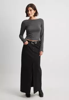 Блузка с длинными рукавами NA-KD, серый