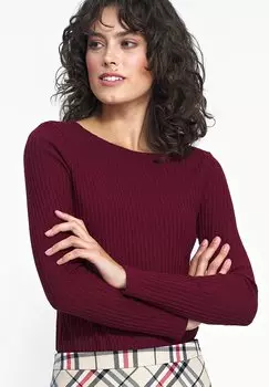 Блузка с длинными рукавами Nife, бордовый