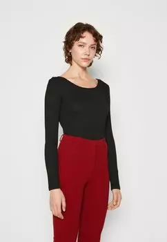 Блузка с длинными рукавами PCSEVI STOCKING Pieces, черный