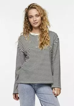 Блузка с длинными рукавами Pieces, молочный