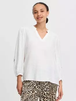 Блузка с длинными рукавами с эмблемой byidamy B.Young, белый