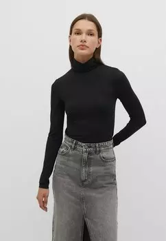 Блузка с длинными рукавами Stradivarius, черный
