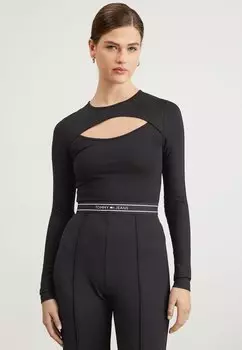 Блузка с длинными рукавами Tommy Jeans, черный